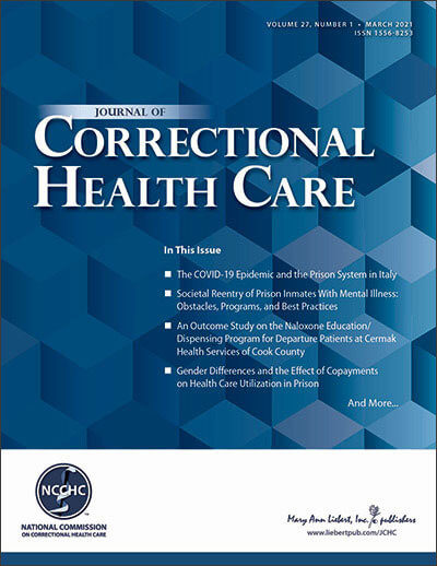 Journal Of Correctional Health Care National Commission On Correctional Health Care